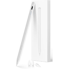 Stylus Pen for iPad (2018-2023), USB-C 3X Fast Charging Pencil Compatible with Apple iPad 10th/9/8/7/6, iPad Air 5/4/3, iPad Pro 12.9″/11″, iPad Mini 6/5, Palm Rejection Tilt Sensitivity