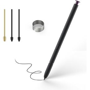 Galaxy S22 Ultra S Pen Replacement Stylus for Samsung Galaxy S22 Ultra 5G S Pen Without Bluetooth + Tips/Nibs (Black)