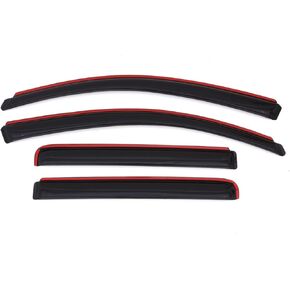 Auto Ventshade [AVS] In-Channel Ventvisor / Rain Guards | Fits 2004 - 2015 Nissan Titan Crew Cab- Smoke, 4 pcs. | 194858