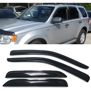 Smoke Tinted Window Visors Vent Sun Shade Rain Wind Guard Deflector Compatible with Ford Escape 2001-2012
