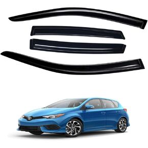 4PCS Window Visors Vent Deflectors Sun Rain Guards Fit 2016-2018 Scion iM & Toyota Corolla iM