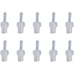 Unifizz Plastic Hose Barb Fittings Pagoda Pipe Fittings 5.4mm Hose Barb M8 External Thread Adapter Connector Straight Joint Splicer Mender Adapter for Fuel Gas Liquid Air 10 PCS