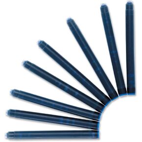 Waterman Paris Fountain Cartridge Pen Refills, Serenity Blue Ink, 8/Pack (S0713021)