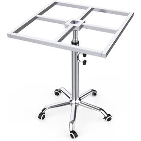 Upgraded Movable Rotating Paint Rack with Wheels, Stable Lifting Spray Paint Rack Stainless Steel 360 Degrees Rotating Paint Stand for Spraying Door and Car Body