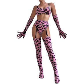 SINROYEE Ladie's Garter Lingerie Set for Women Sexy Strappy Underwire Corset Push Up Bra, Club Outfit For Women