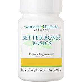 Better Bones Basics by Women's Health Network - Calcium, Magnesium, Zinc, Vitamin D, Vitamin K, Manganese, and Boron - 120 Capsules