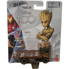 Hot Wheels Disney 100 Groot Character Car, 1:64 Scale Marvel Collectible Toy Car
