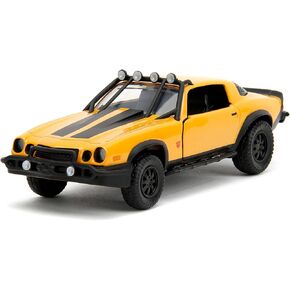 Transformers Rise of The Beast 1:32 1977 Chevy Camaro Bumblebee w/Robot On Chassis Die-Cast Car, Toys for Kids and Adults