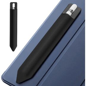 takyu Pencil Holder for Apple iPad Pencil,Detachable Elastic Apple Pencil 2nd Gen Leather Sleeve Pocket Pouch-Black