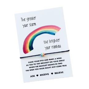 Gift of hope | Hope bracelet | Gift for a fresh start | Encouragement present | Card for new beginnings | Rainbow bracelet