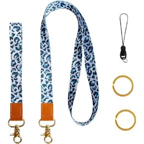 Lanyard and Wrist Strap Set for ID Badge-Keychain Lanyard, Neck Lanyard, and Badge Lanyard