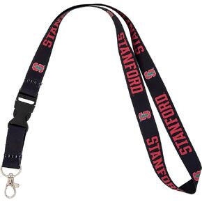 Desert Cactus Stanford University Cardinal Car Keys ID Badge Holder Lanyard Keychain Detachable Breakaway Snap Buckle (Black)