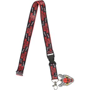 Bioworld Stranger Things Hellfire Club Lanyard with Breakaway Metal Charm and ID Sleeve