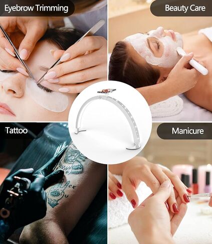 Half Moon Light for Nail Desk with Phone Holder, 29In 40W Nail Desk Lamp, Nail Tech Light with Wire Controller & Remote, 7 Color Modes, 10 Brightness for Beauty/Eyelashes/Tattoos (Crystal Diamond) in Saudi Arabia