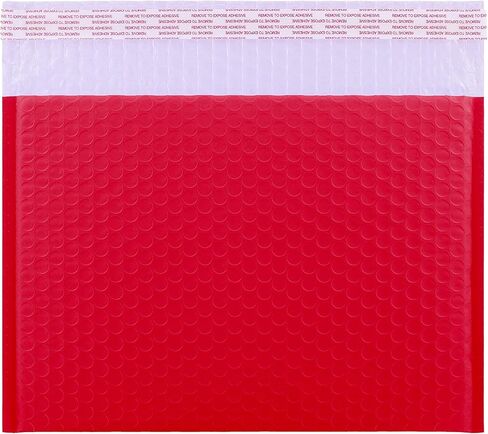 رسائل بريدية ذات فقاعات حمراء ذات فتحة جانبية مقاس 12 × 9 بوصة (25 قطعة) in Kuwait