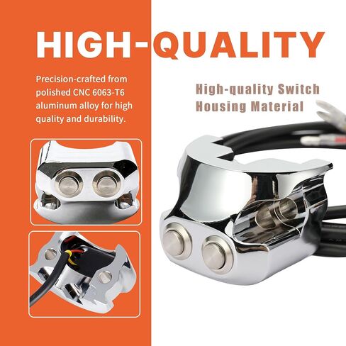 1 Inch Dyna Sportster Air Ride Suspension Kit Handlebar Mounted Air Ride Control Switches for Harley Dyna/V-Rod/Sportster with AERO and AERO-A, Chrome in Saudi Arabia