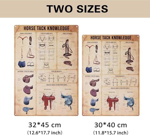 Harrison Howard Metal Tin 40 Horse Breeds of the World Metal Sign Poster for Stable Home Yard Vintage Educational Wall Art 11.8 * 15.8 in Saudi Arabia