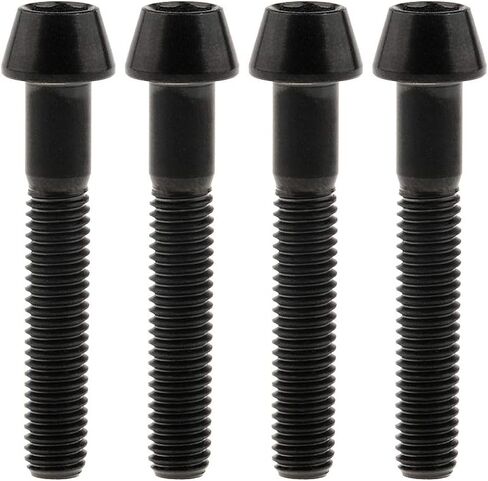 التيتانيوم Ti Bolt M5x9 16 18 20 25 30 35 40 45 50 55 60 مم مجموعة براغي مدببة الرأس مكونة من 4 (M5x30mm، أسود) in Kuwait