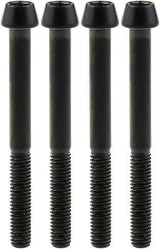 التيتانيوم Ti Bolt M5x9 16 18 20 25 30 35 40 45 50 55 60 مم مجموعة براغي مدببة الرأس مكونة من 4 (M5x30mm، أسود) in Kuwait