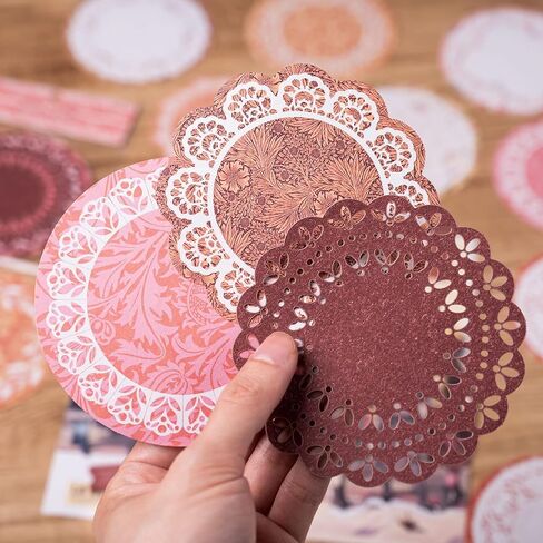 ورق قصاصات من الدانتيل على شكل زهرة، 186 قطعة من لوازم المجلات غير المرغوب فيها العتيقة، والحرف الفنية، ومواد سجل القصاصات، ومجموعة يوميات زخرفية، وصناعة البطاقات، والدانتيل المقصوص، ومخططات جمالية يمكنك صنعها بنفسك in Kuwait