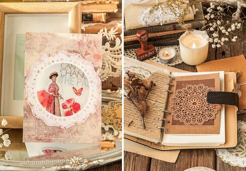 ورق قصاصات من الدانتيل على شكل زهرة، 186 قطعة من لوازم المجلات غير المرغوب فيها العتيقة، والحرف الفنية، ومواد سجل القصاصات، ومجموعة يوميات زخرفية، وصناعة البطاقات، والدانتيل المقصوص، ومخططات جمالية يمكنك صنعها بنفسك in Kuwait