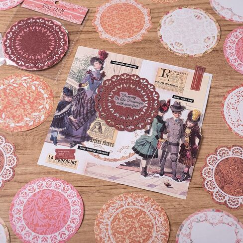 ورق قصاصات من الدانتيل على شكل زهرة، 186 قطعة من لوازم المجلات غير المرغوب فيها العتيقة، والحرف الفنية، ومواد سجل القصاصات، ومجموعة يوميات زخرفية، وصناعة البطاقات، والدانتيل المقصوص، ومخططات جمالية يمكنك صنعها بنفسك in Kuwait