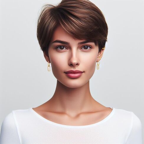 حلق أذن هاجي مطلي بالذهب عيار 14 قيراط للنساء بمشبك على الغضروف | الذهب للتحويل ربط القرط مشبك الورق ربط سلسلة القرط استرخى القرط المستطيل in Kuwait