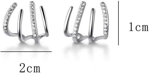 أقراط مخلب للنساء متألقة كريستال مخلب نصف هوب أقراط الحد الأدنى هيبوالرجينيك مخلب تشيكوسلوفاكيا الاعوجاج الكفة أقراط مجوهرات هدية للفتيات in Kuwait