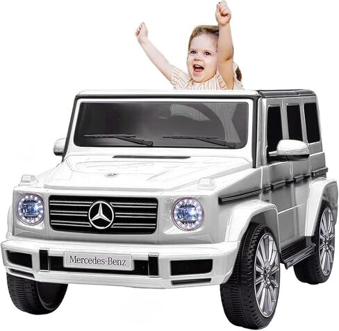 سيارة ركوب للأطفال 12 فولت، سيارة كهربائية مرخصة من مرسيدس بنز G500 مع جهاز تحكم عن بعد للوالدين، نظام تعليق زنبركي 4x، 3 سرعات، هزاز، أضواء LED، موسيقى، لعبة ركوب تعمل بالبطارية للأطفال، أحمر in Kuwait