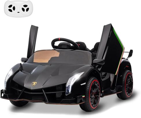 Kids 12V Ride on Car, Patikuin Licensed Lamborghini Veneno Car for Kids to Drive w/Remote Control, 3 Speeds, Hydraulic Doors, Led Lights, Rocking & Music, Battery Powered Electric Car for Kids, Pink in Saudi Arabia