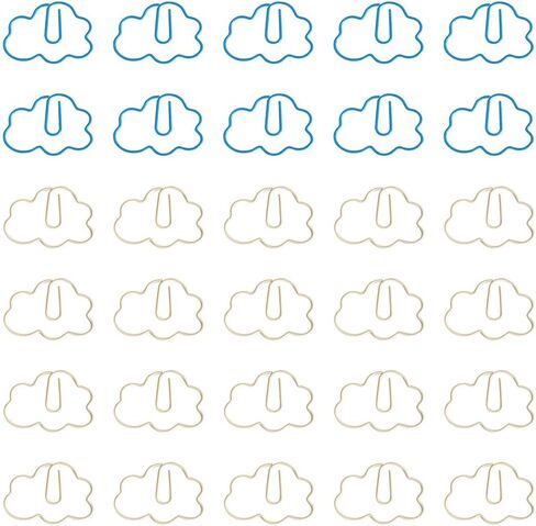 Tofficu 60Pcs Paper Clips, Small Clouds Shaped Paperclips, Creative Office Cute Paper Clip for Office School in Saudi Arabia