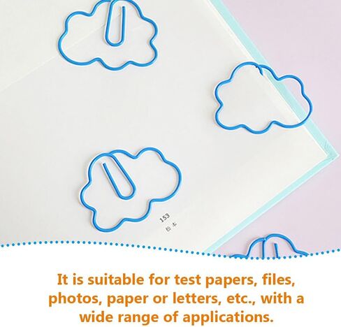 Tofficu 60Pcs Paper Clips, Small Clouds Shaped Paperclips, Creative Office Cute Paper Clip for Office School in Saudi Arabia