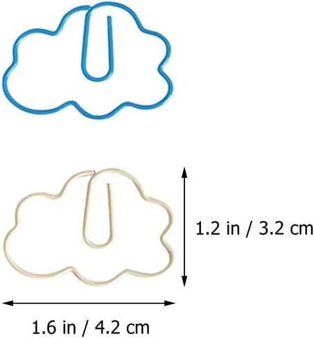 Tofficu 60Pcs Paper Clips, Small Clouds Shaped Paperclips, Creative Office Cute Paper Clip for Office School in Saudi Arabia