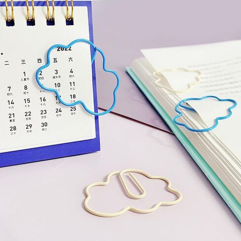 Tofficu 60Pcs Paper Clips, Small Clouds Shaped Paperclips, Creative Office Cute Paper Clip for Office School in Saudi Arabia