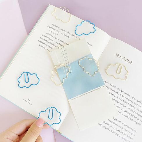Tofficu 60Pcs Paper Clips, Small Clouds Shaped Paperclips, Creative Office Cute Paper Clip for Office School in Saudi Arabia