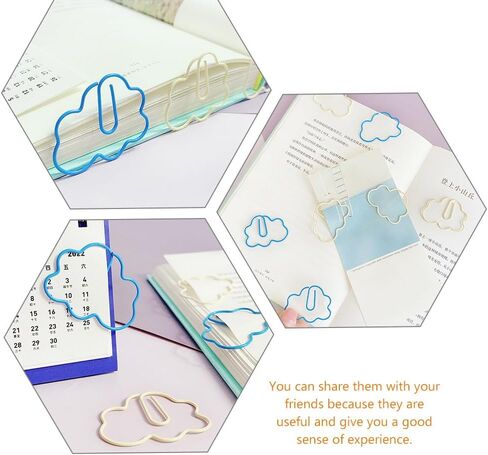 Tofficu 60Pcs Paper Clips, Small Clouds Shaped Paperclips, Creative Office Cute Paper Clip for Office School in Saudi Arabia