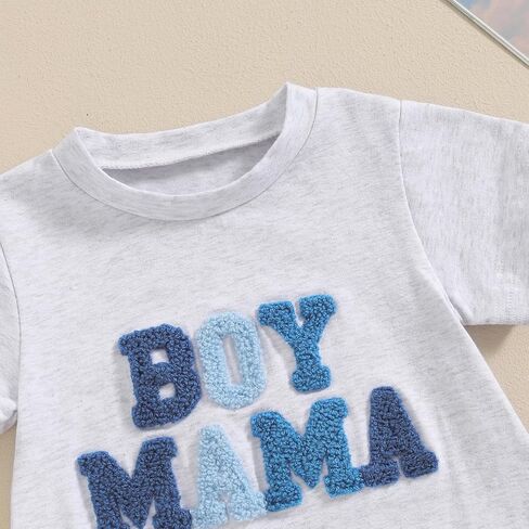Lamuusaa Newborn Infant Baby Boy Summer Outfit Embroidery Short Sleeve Romper Bodysuit Tops Mamas Boy Baby Clothes in Kuwait