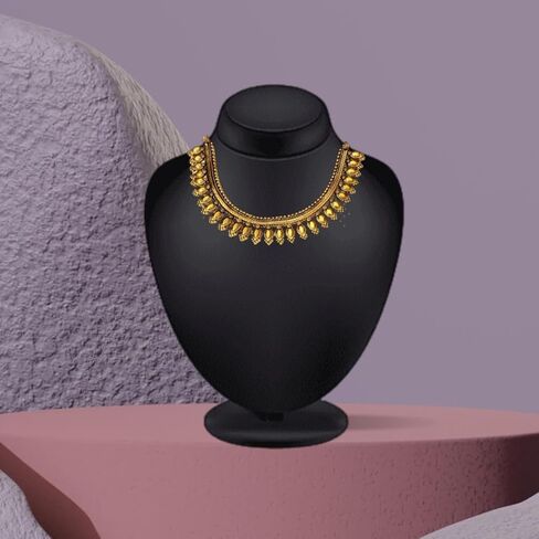 athizay Ethnic Necklaces golden for Women oxidised Beaded Choker Collar Necklace Indian Thread Drawstring Jewelry for Women in Kuwait