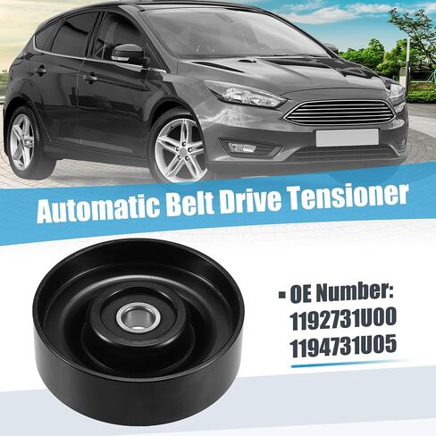 uxcell Drive Belt Tensioner Assembly Accessory Idler Pulley Tightener Pulley No.1192731U00/1194731U05 for Nissan Altima 2002-2005 Black Metal in Saudi Arabia