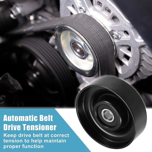 uxcell Drive Belt Tensioner Assembly Accessory Idler Pulley Tightener Pulley No.1192731U00/1194731U05 for Nissan Altima 2002-2005 Black Metal in Saudi Arabia