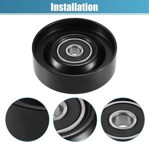 uxcell Drive Belt Tensioner Assembly Accessory Idler Pulley Tightener Pulley No.1192731U00/1194731U05 for Nissan Altima 2002-2005 Black Metal in Saudi Arabia