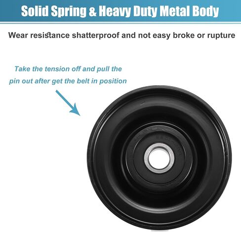 uxcell Drive Belt Tensioner Assembly Accessory Idler Pulley Tightener Pulley No.1192731U00/1194731U05 for Nissan Altima 2002-2005 Black Metal in Saudi Arabia