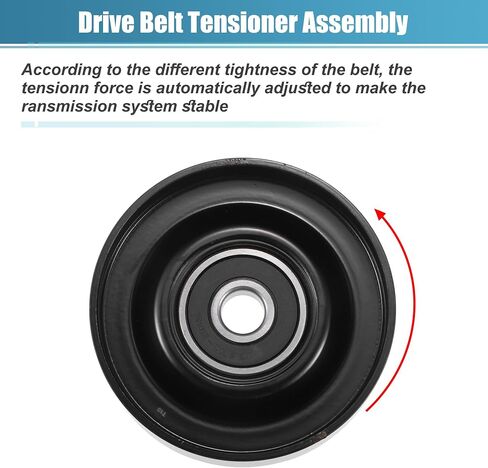 uxcell Drive Belt Tensioner Assembly Accessory Idler Pulley Tightener Pulley No.1192731U00/1194731U05 for Nissan Altima 2002-2005 Black Metal in Saudi Arabia