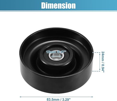 uxcell Drive Belt Tensioner Assembly Accessory Idler Pulley Tightener Pulley No.1192731U00/1194731U05 for Nissan Altima 2002-2005 Black Metal in Saudi Arabia