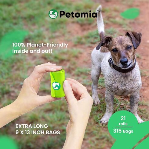 315 Pet Poop Bags on 21 Refill Rolls - Dog Poop Bags, Guaranteed Leak Proof and Extra Thick Waste Bag Refill Rolls For Dogs (9 x 13 inches) in Saudi Arabia