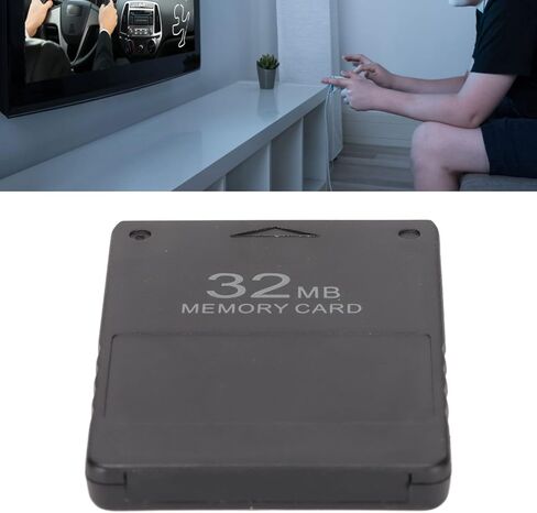 بطاقة ذاكرة PS2 FMCB مجانية McBoot V1.966 بطاقة ذاكرة ألعاب عالية السرعة 32 ميجابايت لسوني بلاي ستيشن 2، بطاقة بيانات خارجية لوحدة التحكم في الألعاب مجانية التوصيل والتشغيل (أسود) in Saudi Arabia