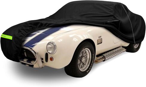 غطاء سيارة مقاوم للماء متوافق مع ملحقات 1962-1967 AC Shelby Cobra 289 427، أغطية سيارة لجميع الأحوال الجوية 210T مع سحاب وقفل لحماية السيارة من الغبار والثلج والمطر والبرد in Saudi Arabia