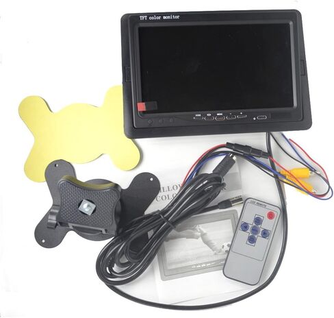 HD Car Monitor Padarsey 7" HD 800×480 LED Backlight TFT LCD Monitor for Car Rearview Cameras, Car DVD, Serveillance Camera, STB, Satellite Receiver and Other Video Equipment in Saudi Arabia