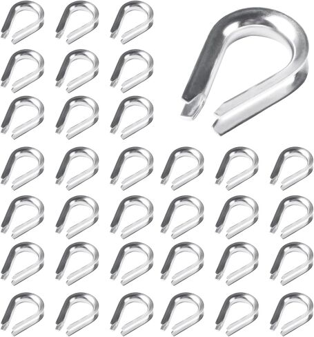 60 قطعة كشتبانات كابل سلك من الفولاذ المقاوم للصدأ، M3 1/8 بوصة من الفولاذ المقاوم للصدأ لكشتبانات كابل سلك بقطر 1/16 بوصة - 1/8 بوصة in Kuwait