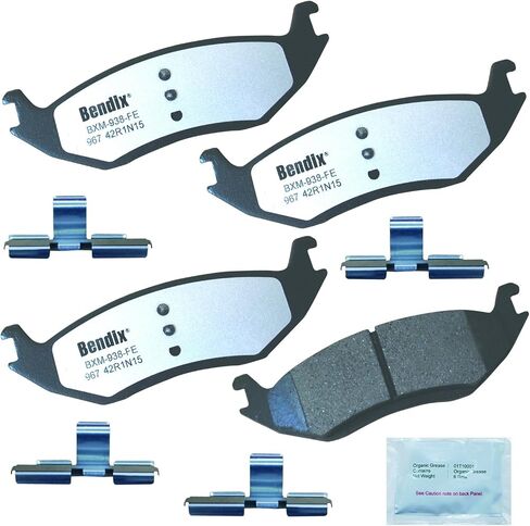 Bendix Fleet Metlok وسادات فرامل خلفية شديدة التحمل لكرايسلر أسبن 2009-2007، دودج دورانجو 2009-2003، رام 1500 2010-2002، رام 1500 فان 2003، رام 1500 2016-2011- (MKD967FM) in Kuwait